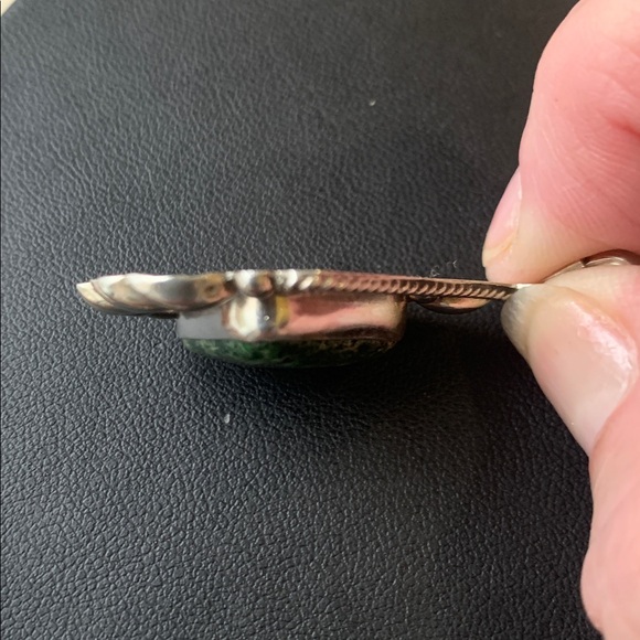 Vintage Sterling Silver Pendant with Stone - Picture 4 of 6